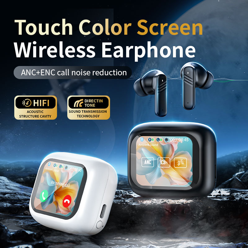 LED touch screen multiple functions TWS earbuds