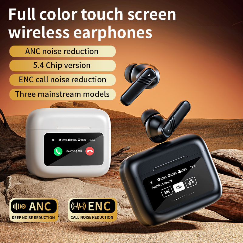  Touch Screen Hifi Stereo V5.4 Waterproof Earphones with ANC & ENC Function 
