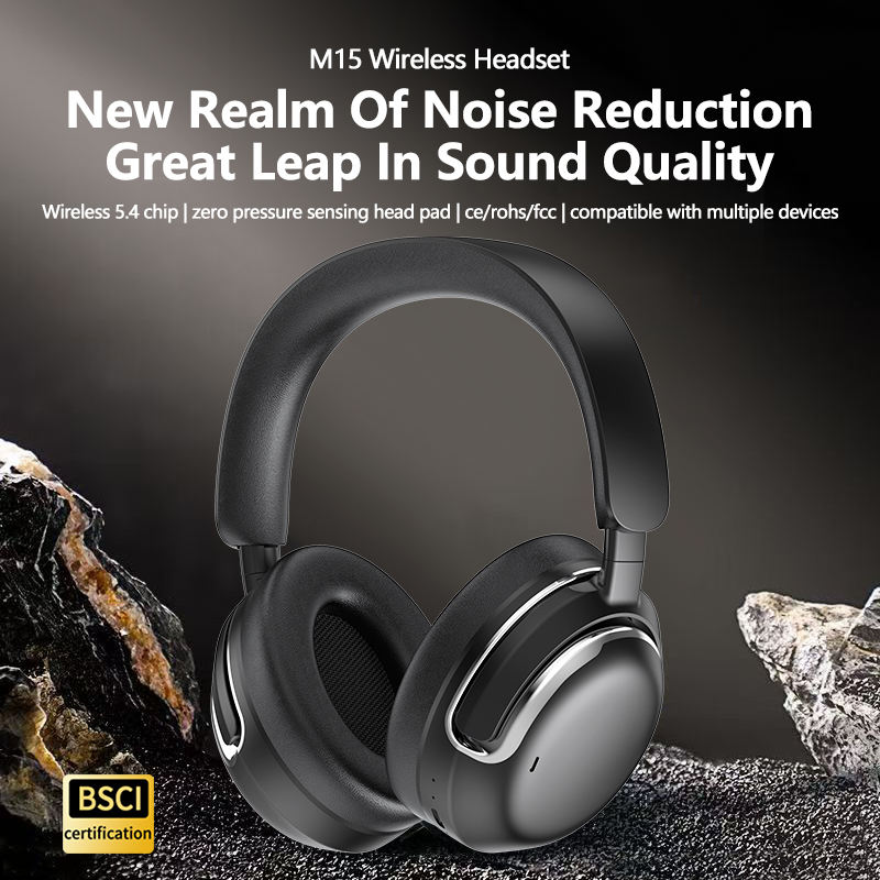 ANC Noise-cancelling Over Ear Long Battery Headset for Game Sports headphone